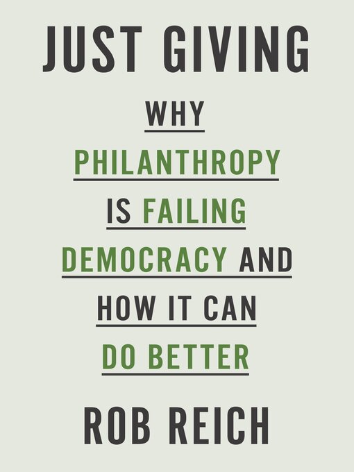 Title details for Just Giving by Rob Reich - Wait list